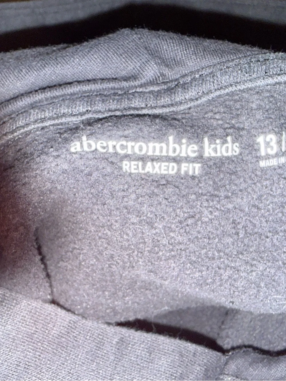 Abercrombie Kids Chsrcoal Logo Ski Print Sweatsuit Hoodie Jogger Pants Sz 13/14